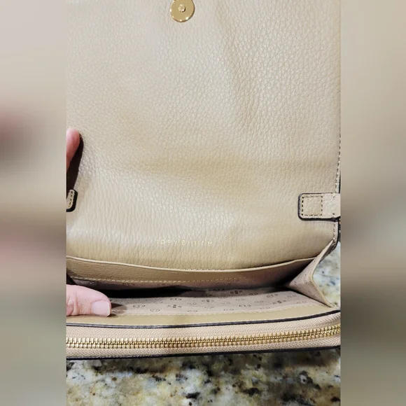 Tory Burch Light Brown Harper Flap Crossbody Bag - Picture 5 of 9